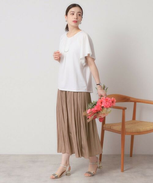 ITS'DEMO / イッツデモ ロング・マキシ丈スカート | 【手洗い可／ウエストゴム】サテンプリーツスカート | 詳細11