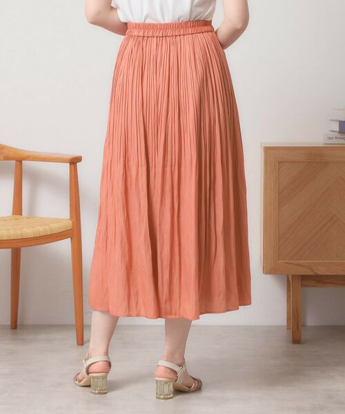 ITS'DEMO / イッツデモ ロング・マキシ丈スカート | 【手洗い可／ウエストゴム】サテンプリーツスカート | 詳細19