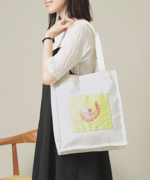 ITS'DEMO/イッツデモ 【A4対応】モチーフポケットトート イエロー(132) 00(フリーサイズ) ITS'DEMO/イッツデモ 【A4対応】モチーフポケットトート イエロー(132) 00(フリーサイズ)