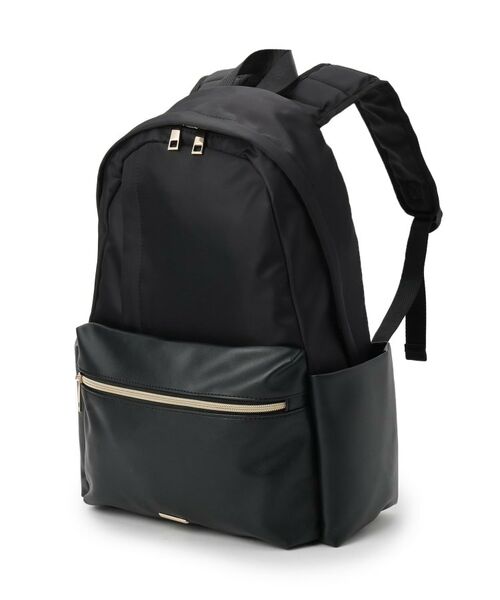 セール】 【A4・PC対応／10ポケット】合皮コンビリュック