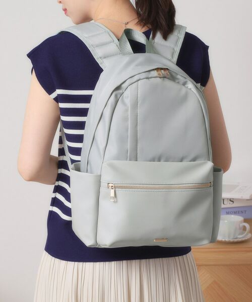 ITS'DEMO / イッツデモ リュック・バックパック | 【A4・PC対応/10ポケット】合皮コンビリュック(ライトグレー(011))