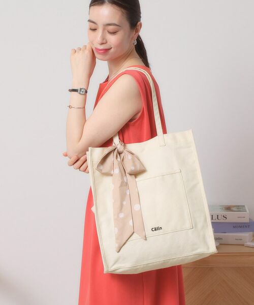 ITS'DEMO / イッツデモ トートバッグ | 【A4対応／推し活】リボン付きキャンバストート | 詳細1