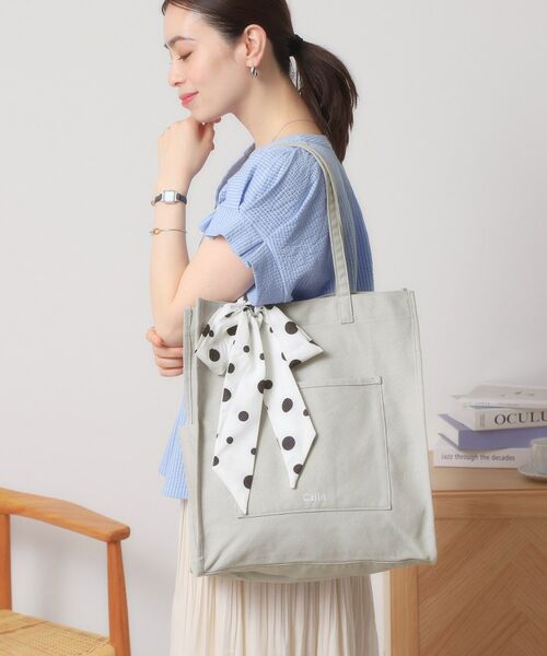 ITS'DEMO / イッツデモ トートバッグ | 【A4対応／推し活】リボン付きキャンバストート | 詳細3