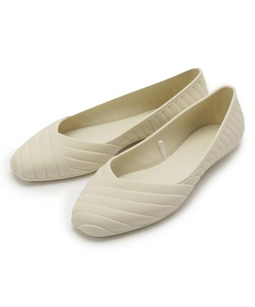 ITS'DEMO/イッツデモ 【レインシューズにも】スクエアシューズ(ラバーシューズ) アイボリー(004) 40(24.5cm) ITS'DEMO/イッツデモ 【レインシューズにも】スクエアシューズ(ラバーシューズ) アイボリー(004) 40(24.5cm)