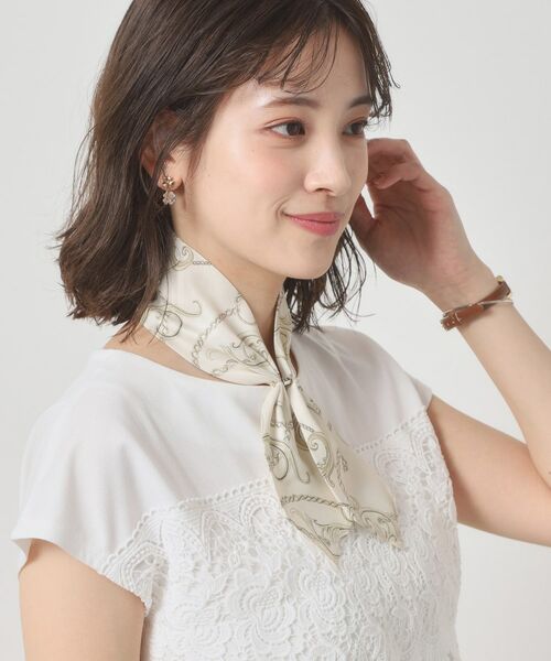 ITS'DEMO / イッツデモ バンダナ・スカーフ | 【簡単着脱／手洗い可】パール調付マグネットスカーフ | 詳細8