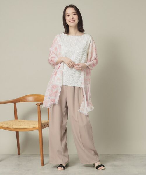 ITS'DEMO / イッツデモ マフラー・ショール・スヌード・ストール | 【UV／接触冷感／手洗い可】水彩花柄レーヨンストール | 詳細6