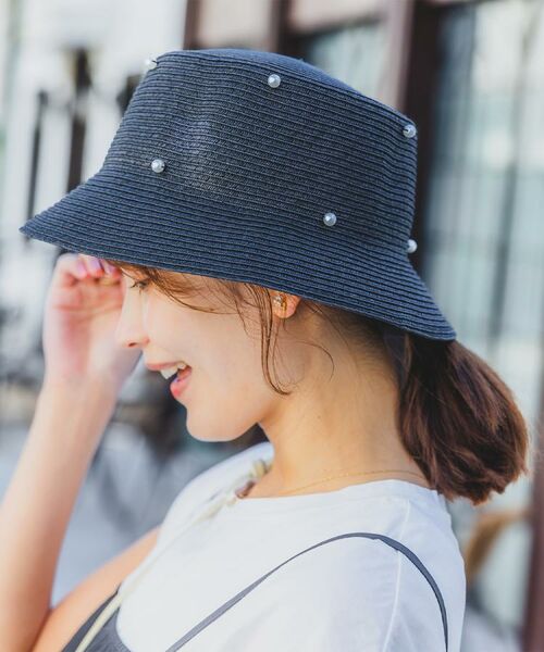 ITS'DEMO / イッツデモ ハット | 【サイズ調整可】パール調ペーパーベルハット | 詳細2