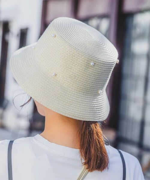 ITS'DEMO / イッツデモ ハット | 【サイズ調整可】パール調ペーパーベルハット | 詳細4