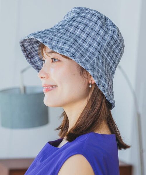 ITS'DEMO / イッツデモ ハット | 【サイズ調整可／手洗い可】サマーチェックチューリップハット | 詳細7