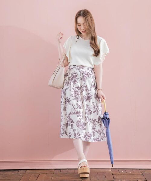 ITS'DEMO / イッツデモ ニット・セーター | 【さらりタッチ／手洗い可】パール調フレア袖ニット | 詳細1