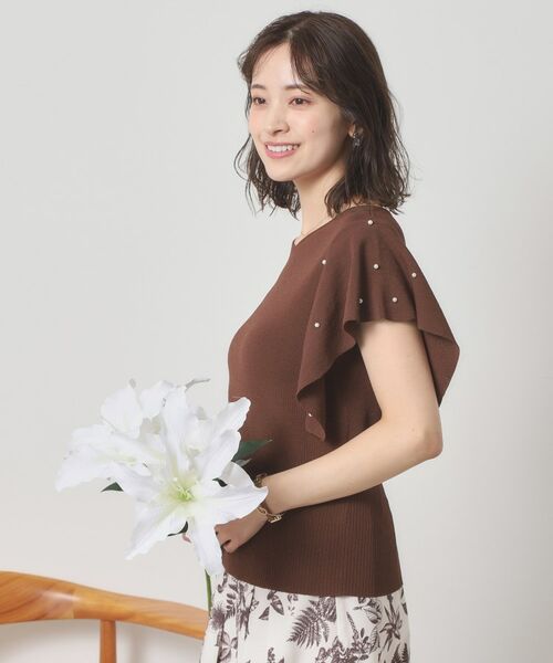 ITS'DEMO / イッツデモ ニット・セーター | 【さらりタッチ／手洗い可】パール調フレア袖ニット | 詳細15