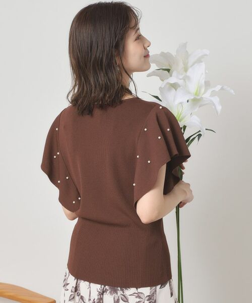 ITS'DEMO / イッツデモ ニット・セーター | 【さらりタッチ／手洗い可】パール調フレア袖ニット | 詳細16