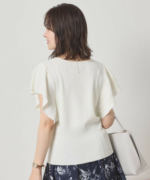 ITS'DEMO / イッツデモ ニット・セーター | 【さらりタッチ／手洗い可】パール調フレア袖ニット | 詳細3