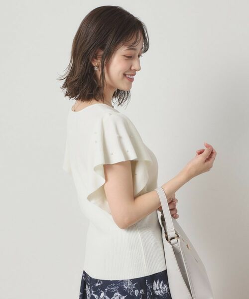 ITS'DEMO / イッツデモ ニット・セーター | 【さらりタッチ／手洗い可】パール調フレア袖ニット | 詳細4