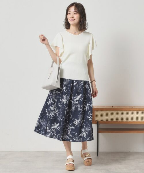 ITS'DEMO / イッツデモ ニット・セーター | 【さらりタッチ／手洗い可】パール調フレア袖ニット | 詳細5