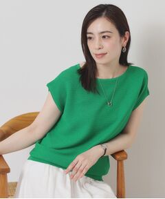 ITS'DEMO / イッツデモ ニット・セーター | 【さらりタッチ／ラメ／洗濯機OK】ラメガーターフレンチニット