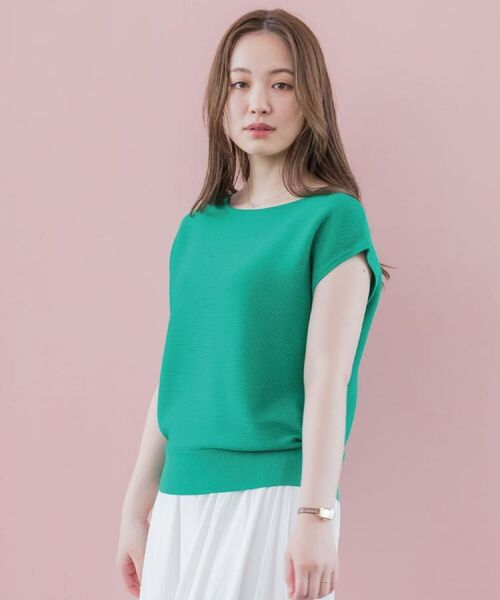 ITS'DEMO / イッツデモ ニット・セーター | 【さらりタッチ／ラメ／洗濯機OK】ラメガーターフレンチニット | 詳細1