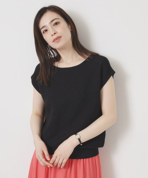 ITS'DEMO / イッツデモ ニット・セーター | 【さらりタッチ／ラメ／洗濯機OK】ラメガーターフレンチニット | 詳細10