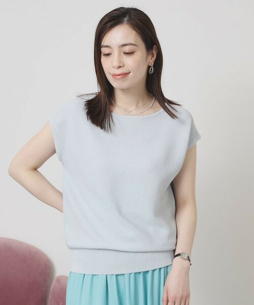 ITS'DEMO / イッツデモ ニット・セーター | 【さらりタッチ／ラメ／洗濯機OK】ラメガーターフレンチニット | 詳細17