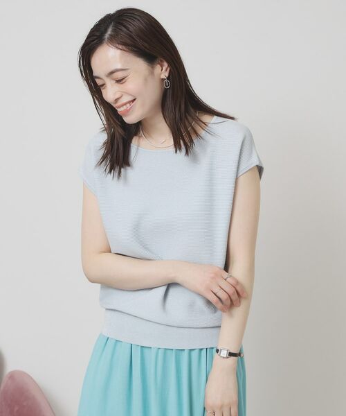 ITS'DEMO / イッツデモ ニット・セーター | 【さらりタッチ／ラメ／洗濯機OK】ラメガーターフレンチニット | 詳細18