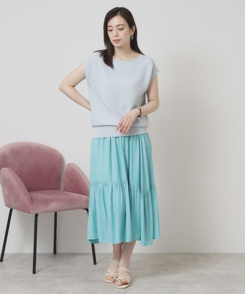 ITS'DEMO / イッツデモ ニット・セーター | 【さらりタッチ／ラメ／洗濯機OK】ラメガーターフレンチニット | 詳細19