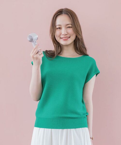 ITS'DEMO / イッツデモ ニット・セーター | 【さらりタッチ／ラメ／洗濯機OK】ラメガーターフレンチニット | 詳細2