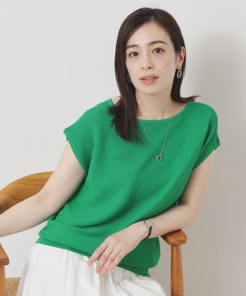 ITS'DEMO / イッツデモ ニット・セーター | 【さらりタッチ／ラメ／洗濯機OK】ラメガーターフレンチニット | 詳細21