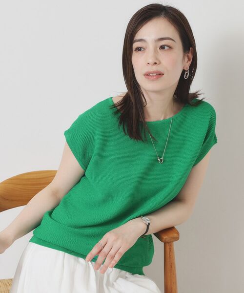 ITS'DEMO / イッツデモ ニット・セーター | 【さらりタッチ／ラメ／洗濯機OK】ラメガーターフレンチニット | 詳細22