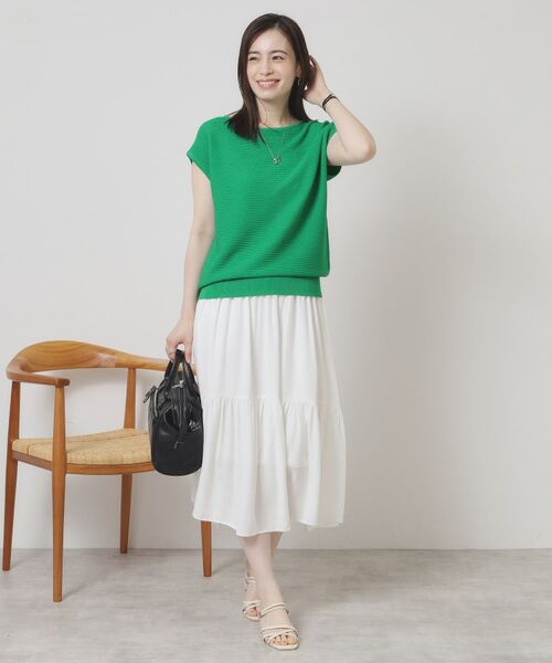 ITS'DEMO / イッツデモ ニット・セーター | 【さらりタッチ／ラメ／洗濯機OK】ラメガーターフレンチニット | 詳細23