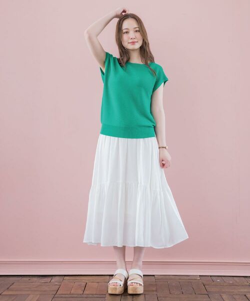 ITS'DEMO / イッツデモ ニット・セーター | 【さらりタッチ／ラメ／洗濯機OK】ラメガーターフレンチニット | 詳細3