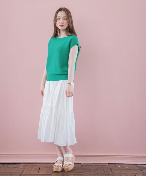 ITS'DEMO / イッツデモ ニット・セーター | 【さらりタッチ／ラメ／洗濯機OK】ラメガーターフレンチニット | 詳細4