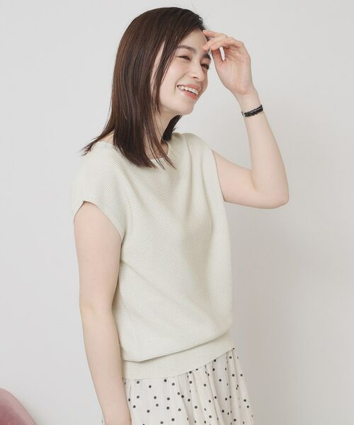 ITS'DEMO / イッツデモ ニット・セーター | 【さらりタッチ／ラメ／洗濯機OK】ラメガーターフレンチニット | 詳細6