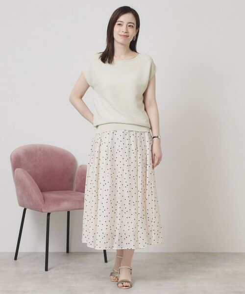 ITS'DEMO / イッツデモ ニット・セーター | 【さらりタッチ／ラメ／洗濯機OK】ラメガーターフレンチニット | 詳細7