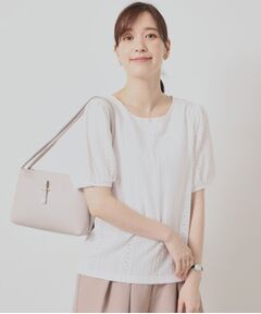 ITS'DEMO / イッツデモ カットソー | 【手洗い可】レーシーふくれジャカードプルオーバー