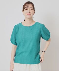 ITS'DEMO / イッツデモ カットソー | 【手洗い可】レーシーふくれジャカードプルオーバー