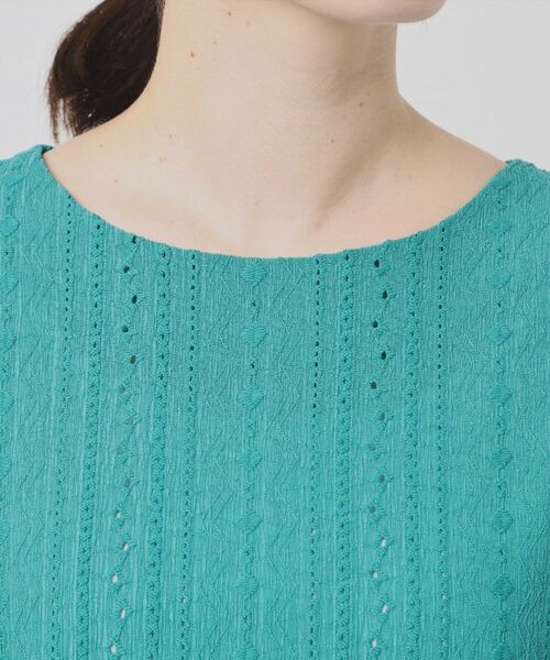 ITS'DEMO / イッツデモ カットソー | 【手洗い可】レーシーふくれジャカードプルオーバー | 詳細20