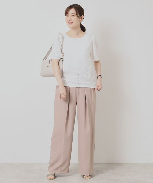 ITS'DEMO / イッツデモ カットソー | 【手洗い可】レーシーふくれジャカードプルオーバー | 詳細3