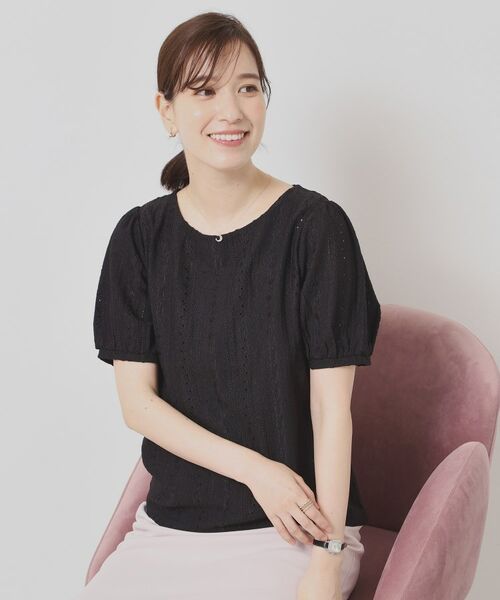 ITS'DEMO / イッツデモ カットソー | 【手洗い可】レーシーふくれジャカードプルオーバー | 詳細5