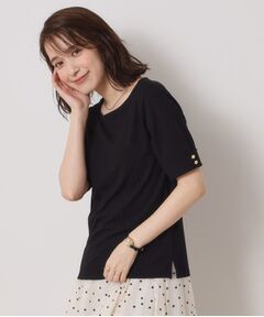 ITS'DEMO / イッツデモ カットソー | 【手洗い可】ランダムテレコ袖釦プルオーバー