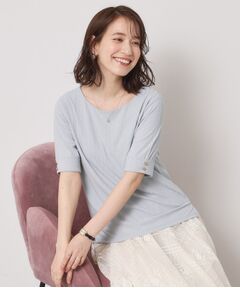 ITS'DEMO / イッツデモ カットソー | 【手洗い可】ランダムテレコ袖釦プルオーバー