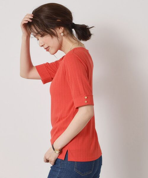 ITS'DEMO / イッツデモ カットソー | 【手洗い可】ランダムテレコ袖釦プルオーバー | 詳細10