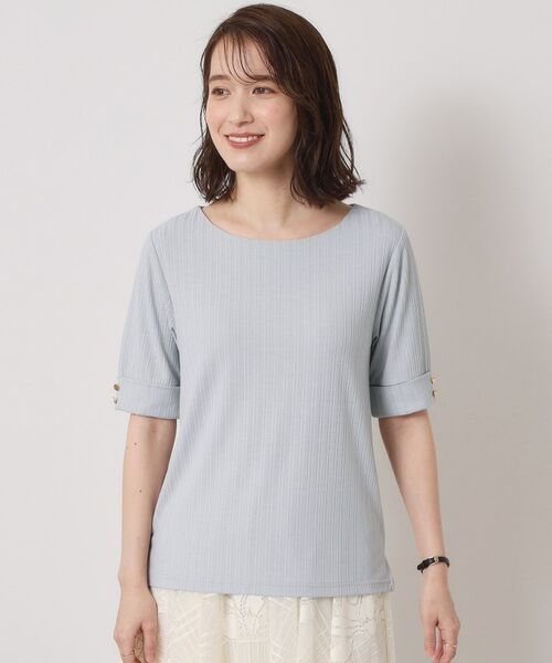 ITS'DEMO / イッツデモ カットソー | 【手洗い可】ランダムテレコ袖釦プルオーバー | 詳細17