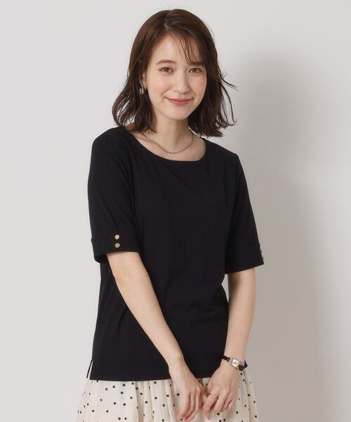 ITS'DEMO / イッツデモ カットソー | 【手洗い可】ランダムテレコ袖釦プルオーバー | 詳細5