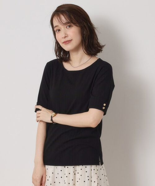 ITS'DEMO / イッツデモ カットソー | 【手洗い可】ランダムテレコ袖釦プルオーバー | 詳細6