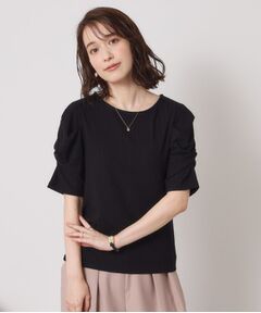 ITS'DEMO / イッツデモ カットソー | 【手洗い可】ランダムテレコ袖タックプルオーバー