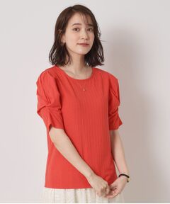 ITS'DEMO / イッツデモ カットソー | 【手洗い可】ランダムテレコ袖タックプルオーバー