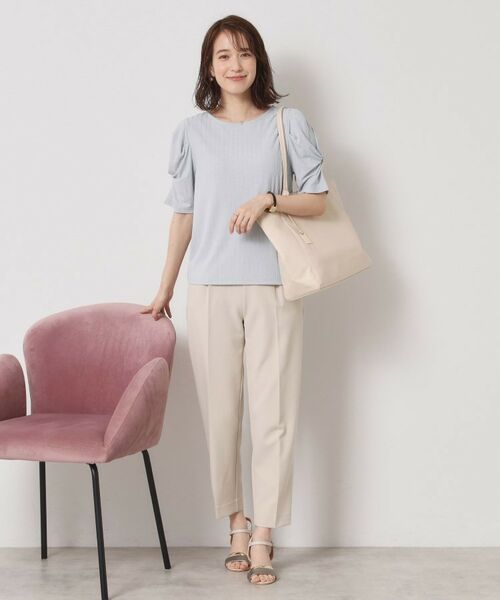 ITS'DEMO / イッツデモ カットソー | 【手洗い可】ランダムテレコ袖タックプルオーバー | 詳細11