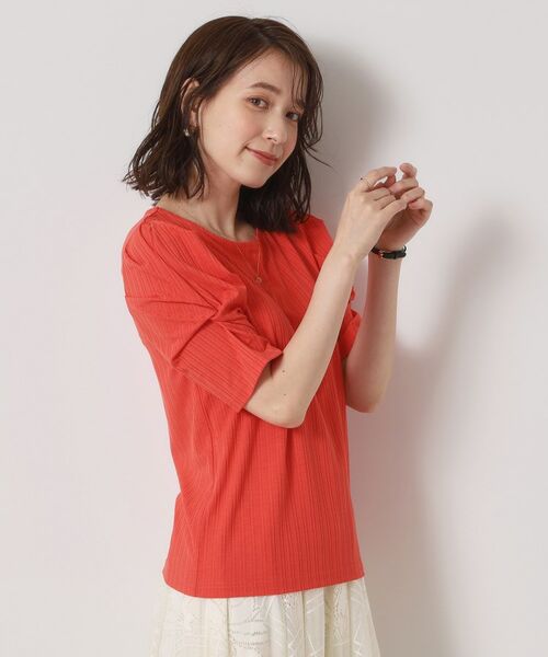 ITS'DEMO / イッツデモ カットソー | 【手洗い可】ランダムテレコ袖タックプルオーバー | 詳細14