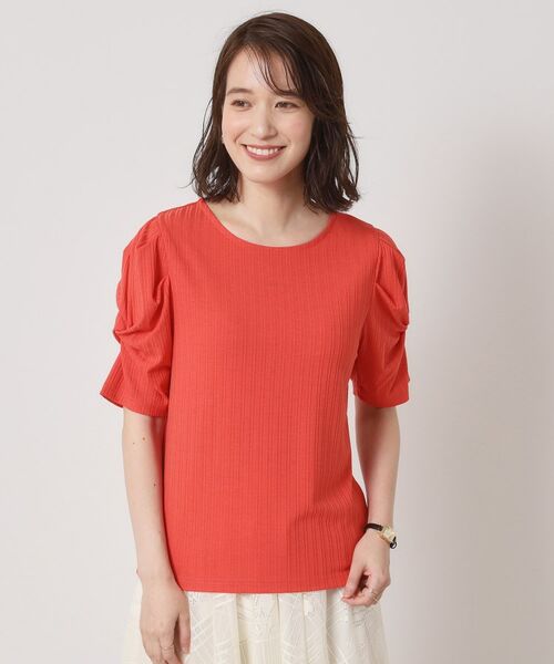 ITS'DEMO / イッツデモ カットソー | 【手洗い可】ランダムテレコ袖タックプルオーバー | 詳細17