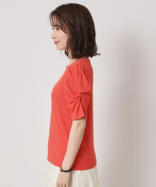 ITS'DEMO / イッツデモ カットソー | 【手洗い可】ランダムテレコ袖タックプルオーバー | 詳細18